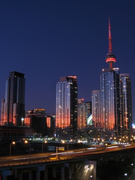 This photo of the Toronto, Canada skyline at sunset was taken by Neil Ta of Toronto.